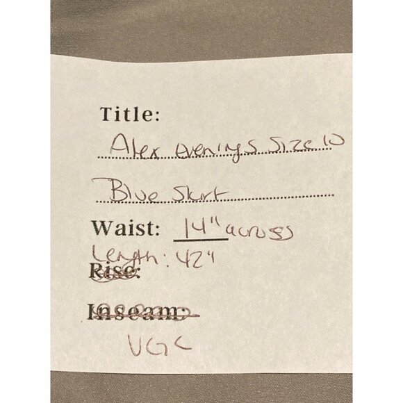 Alex Evenings Womens Straight Skirt Blue Long Maxi Stretch USA 10 Waist 28 in - Picture 3 of 4